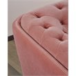 Pemberly Row Velvet Loveseat with Diamond Tufted Back in Salmon Pink
