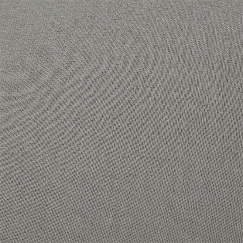 Pemberly Row Modern Fabric and Metal Dining Chairs in Gray (Set of 2)