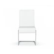 Pemberly Row Modern Faux Leather Dining Chairs in White (Set of 2)