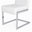 Pemberly Row Modern Faux Leather Dining Chairs in White (Set of 2)