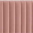Pemberly Row Velvet Upholstered Channel Tufted Eastern King Bed in Mauve