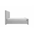 Pemberly Row Modern Velvet Upholstered Eastern King Bed in Gray