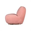 Pemberly Row Modern Sherpa Fabric Pink Accent Chair with 440 lb Capacity