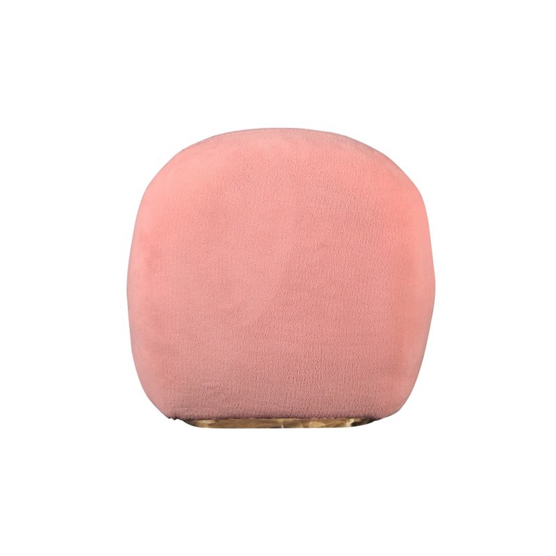 Pemberly Row Modern Sherpa Fabric Pink Accent Chair with 440 lb Capacity