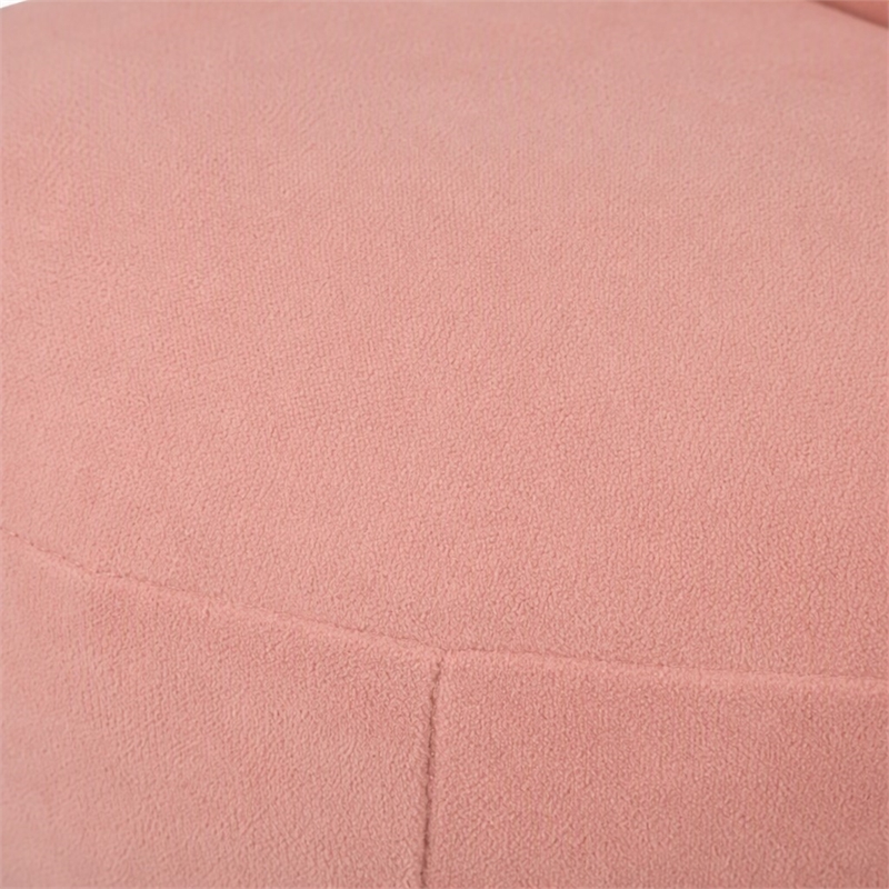 Pemberly Row Modern Sherpa Fabric Pink Accent Chair with 440 lb Capacity