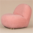 Pemberly Row Modern Sherpa Fabric Pink Accent Chair with 440 lb Capacity