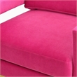 Pemberly Row Edna Upholstered Velvet Accent Chair in Pink and Gold