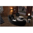 Pemberly Row Modern Black Fabric Accent Chair with Pine Wood Frame
