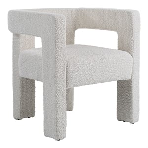 Pemberly Row Modern Fabric Upholstered Dining Chair in White