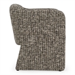 Pemberly Row Modern Beige and Black Fabric Upholstered Dining Arm Chair