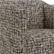 Pemberly Row Modern Beige and Black Fabric Upholstered Dining Arm Chair