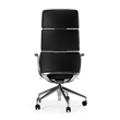 Pemberly Row Modern Black Executive Office Chair in Vegan Leather