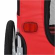 Pemberly Row Collapsible Pet Bike Trailer in Red and Black with Safety Features