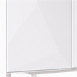 Pemberly Row Modern 4-Door MDF Wood Buffet in White with Glass Shelves