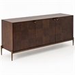Pemberly Row 3-Door Acacia Wood Buffet with Metal Base and Brown Finish