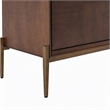 Pemberly Row 3-Door Acacia Wood Buffet with Metal Base and Brown Finish