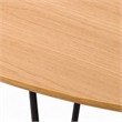 Pemberly Row Esther Industrial Coffee Table with Veneer Wood Top in Oak/Black
