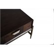 Pemberly Row Shane Acacia Wood Coffee Table with Antique Brass Accents