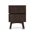 Pemberly Row Mid-Century Acacia Wood and Metal Nightstand with 2 Drawers