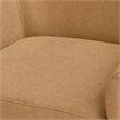 Pemberly Row Faux Leather and Metal Dining Chair in Tan and Black