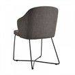 Pemberly Row Set of 2 Modern Gray Dining Chairs with Metal Legs