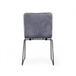 Pemberly Row Modern Velvet Dining Chairs in Gray and Black (Set of 2)