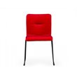 Pemberly Row Modern Velvet Dining Chairs in Red and Black (Set of 2)