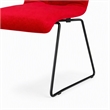 Pemberly Row Modern Velvet Dining Chairs in Red and Black (Set of 2)