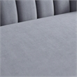Pemberly Row Modern Polyester and Metal Sofa in Dark Gray and Black