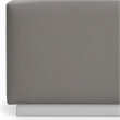Pemberly Row Modern Bonded Leather Eastern King Bed in Gray