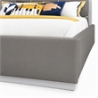 Pemberly Row Modern Bonded Leather Eastern King Bed in Gray