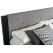 Pemberly Row Contemporary Wood Eastern King Bed in Gray and Black