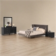 Pemberly Row Velvet & Metal Eastern King Bed in Charcoal Gray Upholstery