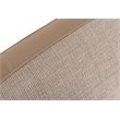 Pemberly Row Modern King Fabric Bed Upholstered in Beige Cotton & Polyester