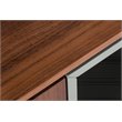 Pemberly Row 3-Door Buffet with Walnut Veneer & Charcoal Gray Accents