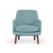 Pemberly Row Mid-Century Accent Chair in Mint Green Fabric & Ash Wood