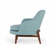 Pemberly Row Mid-Century Accent Chair in Mint Green Fabric & Ash Wood