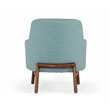 Pemberly Row Mid-Century Accent Chair in Mint Green Fabric & Ash Wood