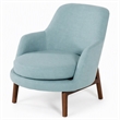 Pemberly Row Mid-Century Accent Chair in Mint Green Fabric & Ash Wood