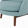 Pemberly Row Mid-Century Accent Chair in Mint Green Fabric & Ash Wood