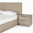 Pemberly Row Contemporary Queen Bed in Grey Wood Veneer with Panel Headboard