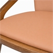 Pemberly Row Modern Wood & Faux Leather Dining Chairs in Brown/Walnut Set of 2