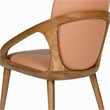 Pemberly Row Modern Wood & Faux Leather Dining Chairs in Brown/Walnut Set of 2