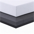 Pemberly Row Eastern King Platform Bed with Wenge Veneer and White Leather