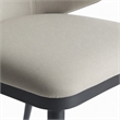 Pemberly Row Modern Faux Leather Dining Armchair in Beige and Black