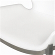 Pemberly Row Set of 2 Leatherette Saddle Bar Stools in White with Steel Frame