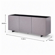 Pemberly Row 3-Door Wood Veneer Buffet in Gray Finish with Adjustable Shelves