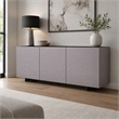 Pemberly Row 3-Door Wood Veneer Buffet in Gray Finish with Adjustable Shelves