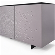 Pemberly Row 3-Door Wood Veneer Buffet in Gray Finish with Adjustable Shelves