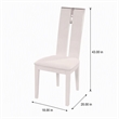 Pemberly Row White Gloss Dining Chairs with Veneer Finish (Set of 2)